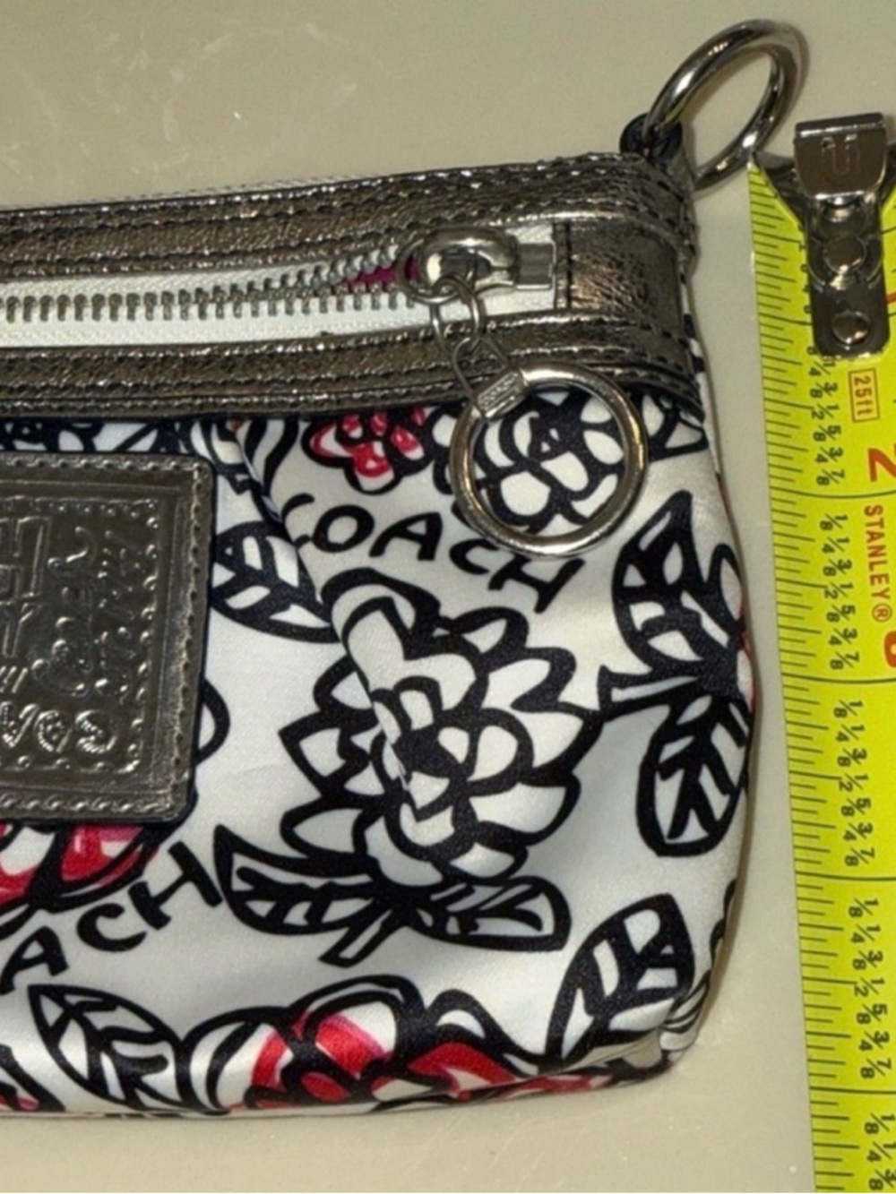 Coach Poppy Floral Graffiti Wristlet, - Picture 7 of 12